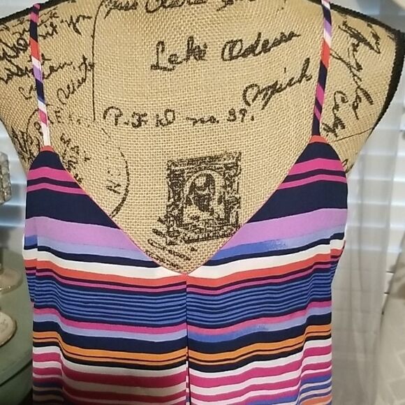 Cynthia Rowley Striped Colored Top Size L - Picture 3 of 7